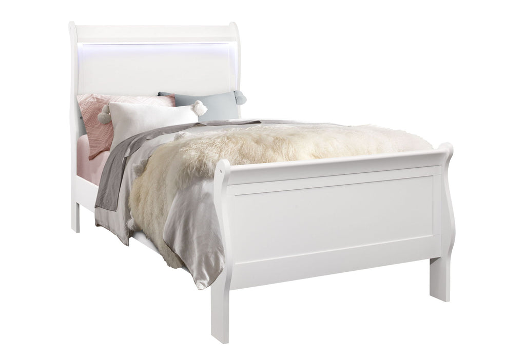 Charlie - Twin Bed - White - alternate view 3