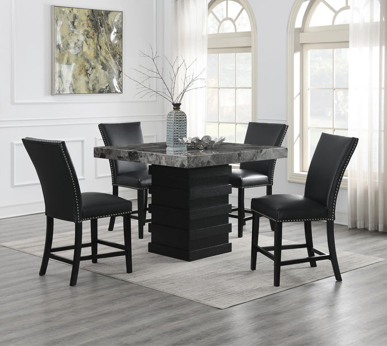 D136 - Dining Room Set With 4 Faux Leather Chairs - alternate view 4
