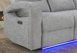 U6611 - Power Console Reclining Loveseat With LED - Dark Gray - alternate view 2
