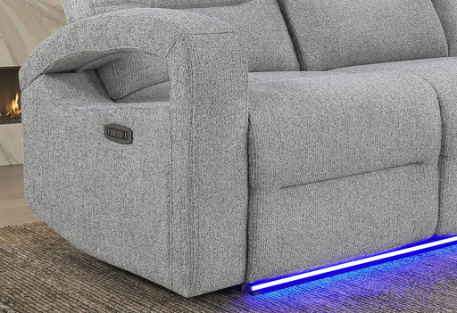 U6611 - Power Console Reclining Loveseat With LED - Dark Gray - alternate view 2