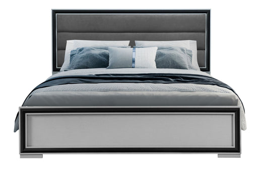 Amelia - 5 Piece Queen Bedroom Set With LED - Gray Black - alternate view 2