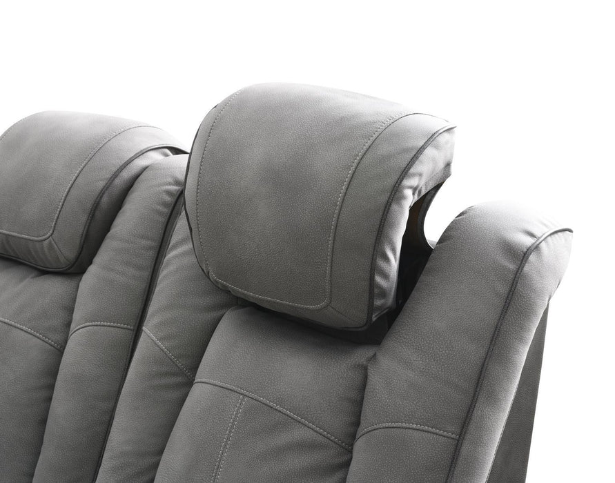U77 - Power Reclining With Power Headrest, Storage Arms / USB And Wireless Charger Loveseat - Slate - alternate view 3