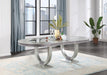 D107 - Oval Dining Table - Shimmer Silver