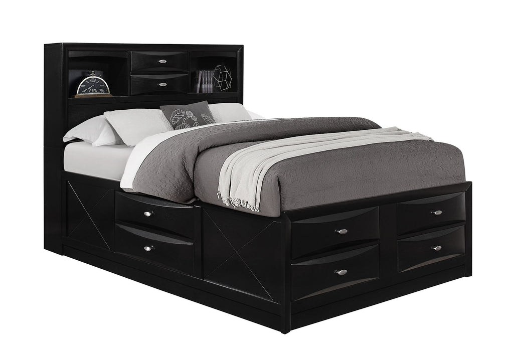 Linda - 5 Piece Full Bedroom Set - Black - alternate view 2