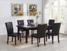 D128 - Marble Dining Table - Black / Dark Brown - alternate view 3