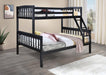 S095 - Twin / Full Bunk Bed - Black - alternate view 3