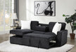 U392 - Sofa Chaise Sectional - Black - alternate view 2
