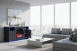 Nyla - 60" Entertainment Unit With Speakers And LED - Dark Gray / Light Gray - alternate view 2