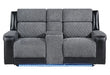 U5914 - Console Reclining Loveseat And Recliner Sofa - Black / Gray - alternate view 3