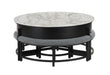 T42 - 4 Piece Living Room Set (Coffee Table With 3 Stools) - Black / Dark Gray - alternate view 3