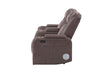 U8000 - Power Reclining Loveseat With Console, Power Headrest, LED Light, Bluetooth Speaker - Brown - alternate view 4