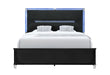 Lando - King Bed With Continuous LED - Black