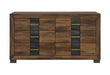 Optimus - 4 Piece Bedroom Set (King Bed, Dresser, Mirror And Nightstand) - Black / Brown - alternate view 4