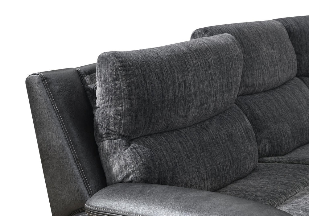 U17 - 6 Piece Power Reclining Sectional With Power Headrest - Dark Gray - alternate view 3