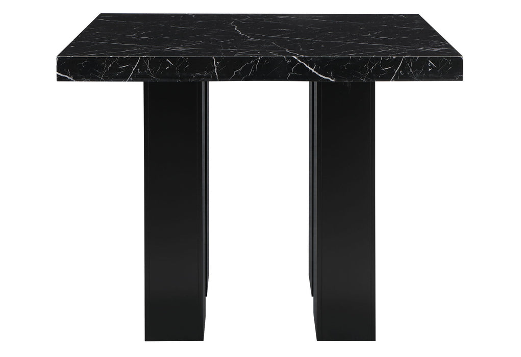 D04 - 7 Piece Dining Room Set (Black Bar Table And 6 Bar Stools) - Black - alternate view 2