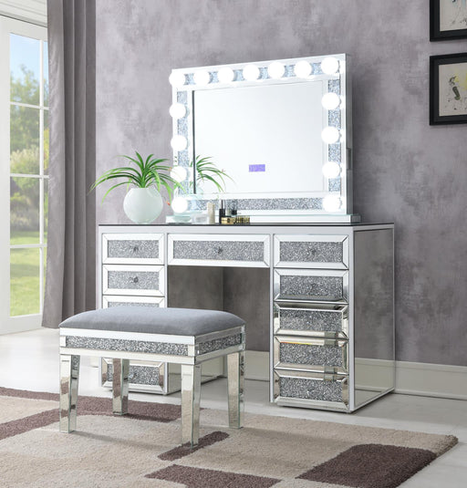 G-310 - Glamour Vanity Stool - Pearl Silver - alternate view 2