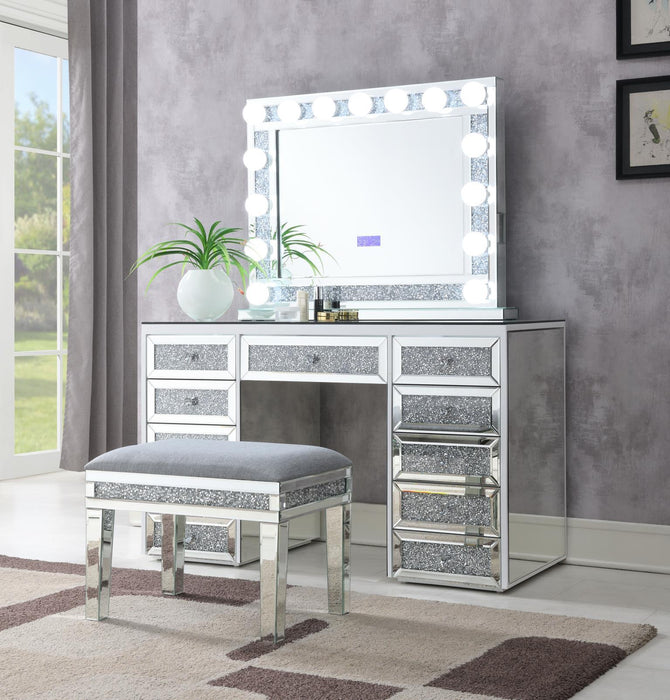 G-310 - Glamour Vanity Stool - Pearl Silver - alternate view 2