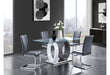 D1628 - 7 Piece Dining Room Set (Dining Table And 6 Dining Chairs) - Gray