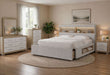 Sadie / Emma - 5 Piece Queen Bedroom Set (Bed, Dresser & Mirror, Nightstand, Chest) - Beige