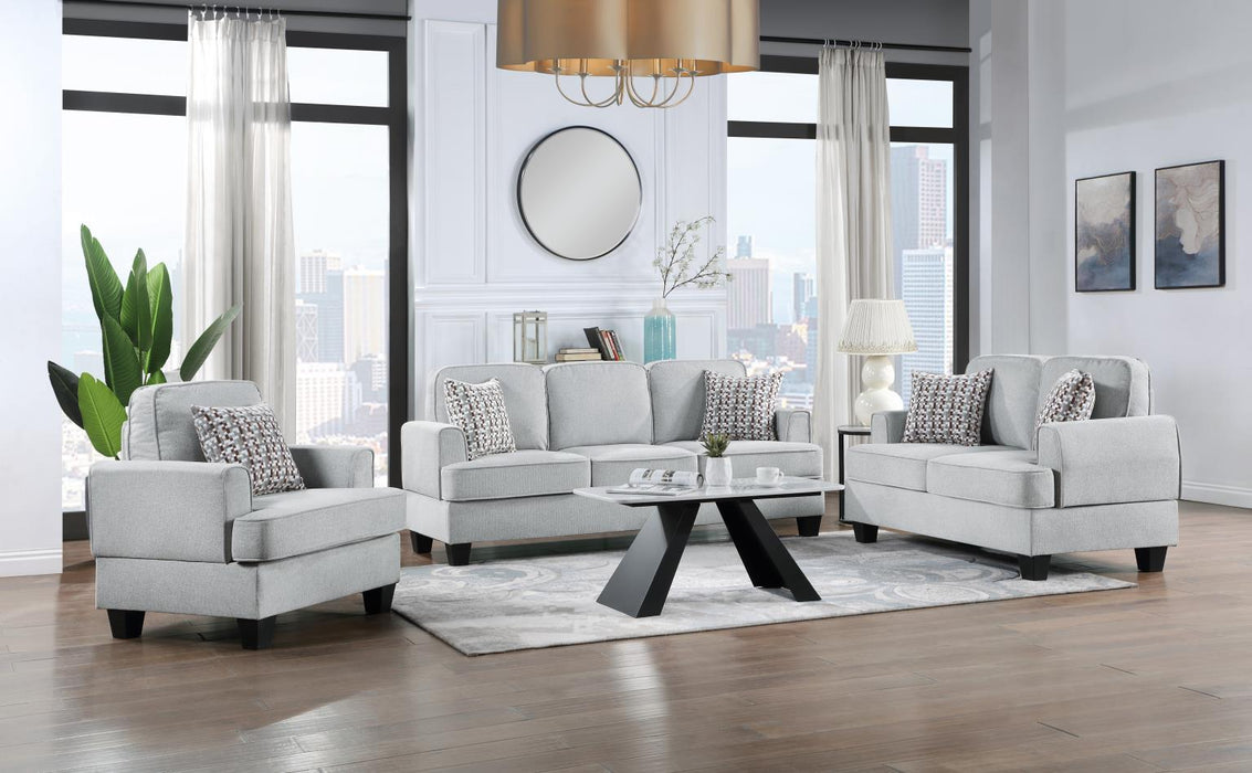 U418 - Sofa - Shimmer Silver - alternate view 2