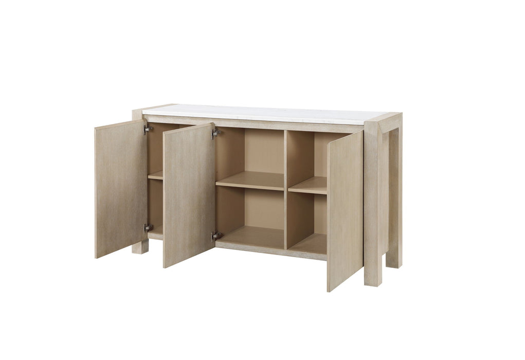 D1321 - Buffet With Real Marble Top - Natural / White - alternate view 3