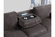 U0203 - Reversible Pull Out Fabric Sofa Bed - Dark Gray - alternate view 3