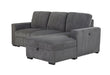 U2660 - L Shape Sectional Without Pull Out Sofa Bed - Gray - alternate view 3