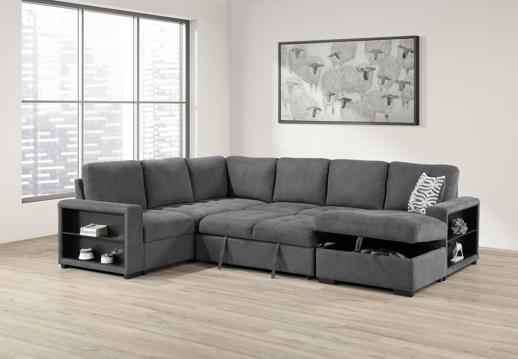 U275 - 3 Piece Sectional With USB (Type A+C) - Gray - alternate view 3