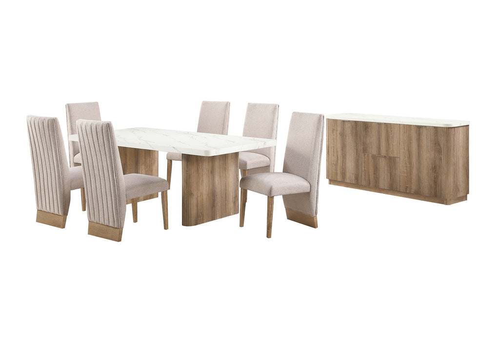 D12 - 5 Piece Dining Room Set (Dining Table And 4 Dining Chairs) - Natural - alternate view 3