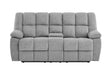 U6000 - 3 Piece Living Room Set (Reclining Sofa / Reclining Console Loveseat / Glider Recliner) - Smoke - alternate view 3