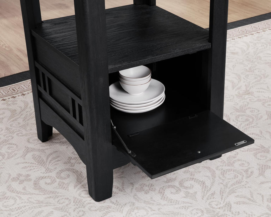 D151 - Counter Height Extension Table Wire Brush - Black - alternate view 3