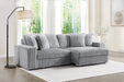 U309 - Corduroy Power 4 Seater Sofa - Gray - alternate view 3