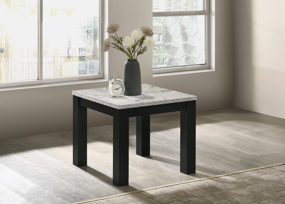 T231 - Melamine Top 3 Piece Table Set (Coffee And 2 End Tables) - Black / White - alternate view 3