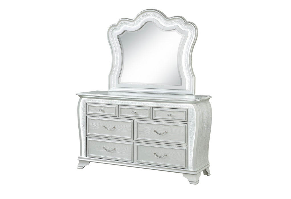 Aria - Mirror With LED - Silver - alternate view 4