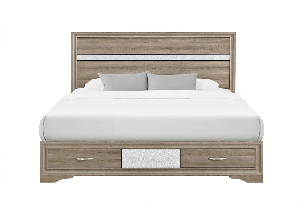 Seville - Queen Bed - Brown / Natural