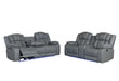 U7068 - 3 Piece Living Room Set (10 Power Reclining Sofa / Power Console Reclining Loveseat / Power Recliner With LED) - Gray - alternate view 4