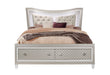 Paris - 4 Piece Queen Bedroom Set (Queen Bed With LED, Dresser, Mirror, Nightstand) - Champagne - alternate view 2