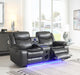 U101 - Power Reclining Loveseat With LED Light & Speaker - Gray
