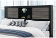 Lisbon - 5 Piece Queen Bookcase Bedroom Set - Gray / Black - alternate view 2
