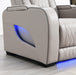 U71 - Power Reclining With Power Headrest, Massage, Heat, Ambient Lighting, Storage Arms / USB And Wireless Charger - Gray - alternate view 3