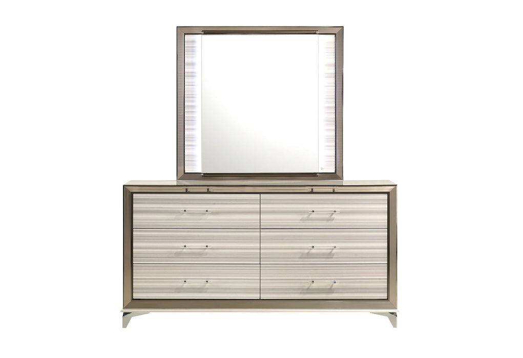 Zambrano - Mirror With LED - White - alternate view 4