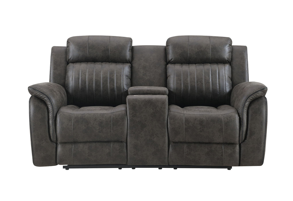 U8517 - Reclining Sofa / Console Reclining Loveseat - Gray - alternate view 2