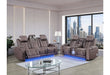 U8000 - 2 Piece Living Room Set (Power Console Reclining Loveseat, Power Reclining Sofa With Power Headrest) - Brown - alternate view 4