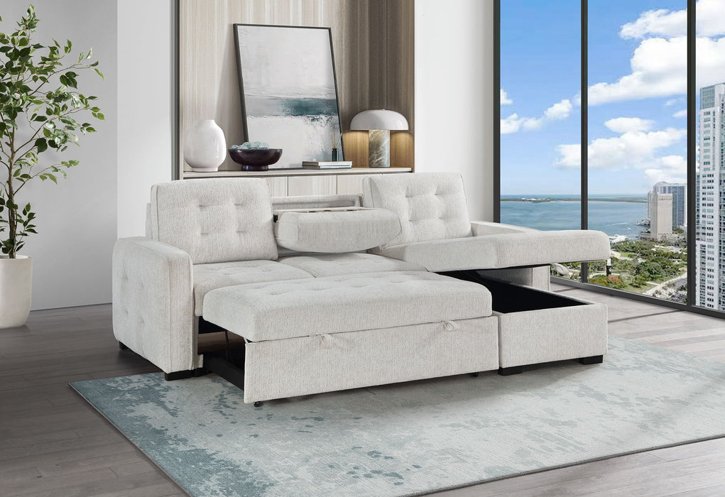 U0707 - Reversible Sofa Bed - Beige - alternate view 3
