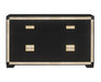 Blake - 4 Piece Full Bedroom Set (Bed With Lamps, Dresser, Mirror, Nightstand) - Black / Gold - alternate view 3
