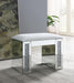 G-320 - Glamour Vanity Stool - Pearl Silver