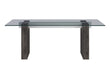 D4238 - Dining Table - Clear / Dark Brown - alternate view 2