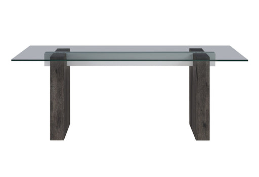 D4238 - Dining Table - Clear / Dark Brown - alternate view 2