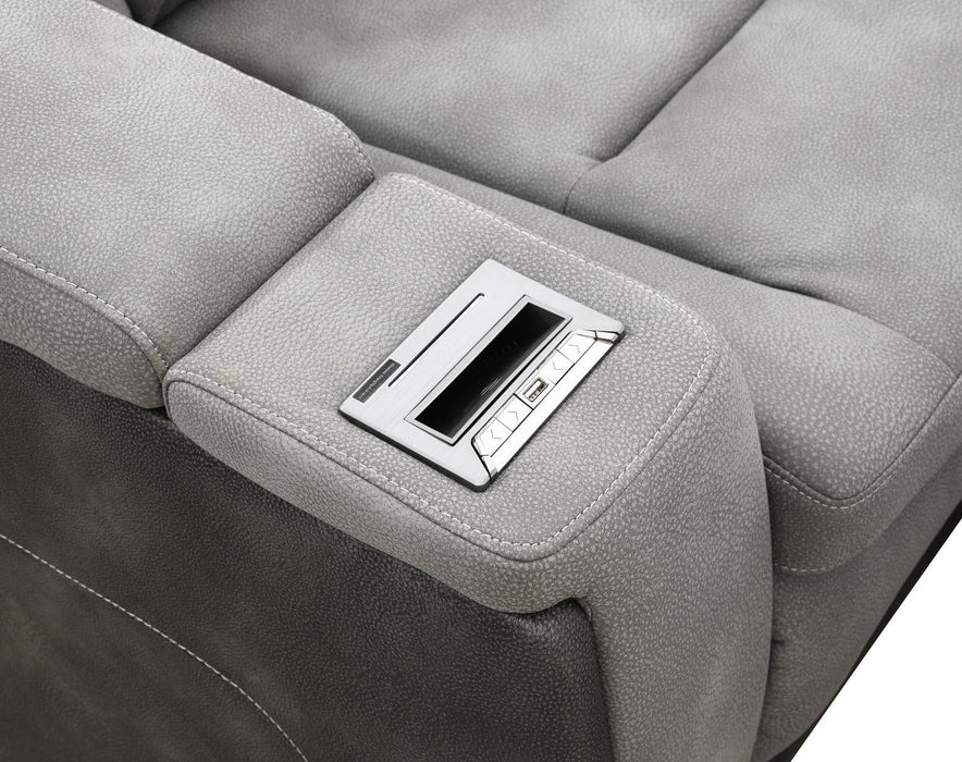 U77 - Power Reclining With Power Headrest, Storage Arms / USB And Wireless Charger Chair - Slate - alternate view 4