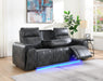 U66 - Power Reclining Sofa - Charcoal Gray